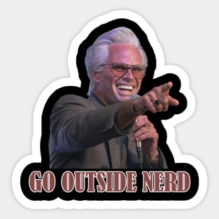 Go Outside Nerd Sticker